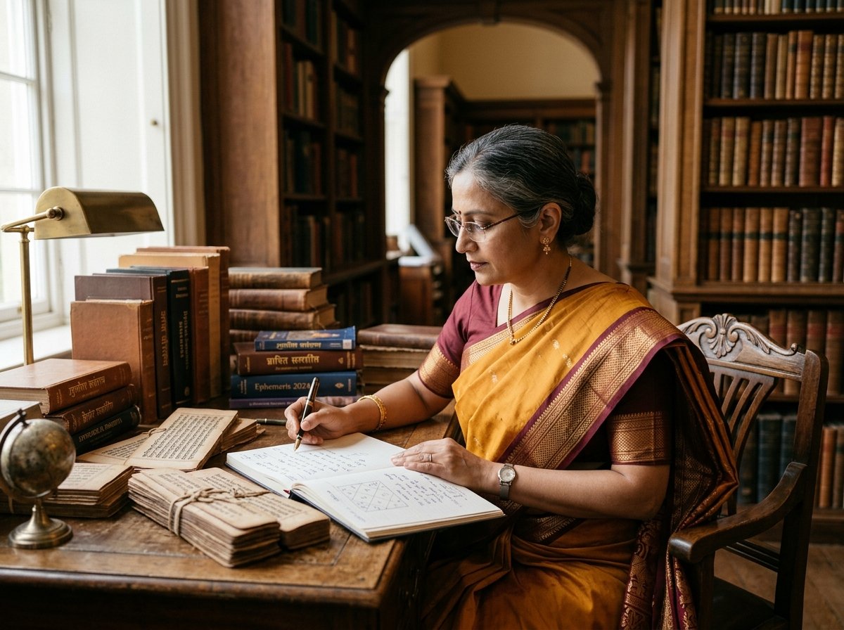 Vedic astrology researcher studying classical Sanskrit texts